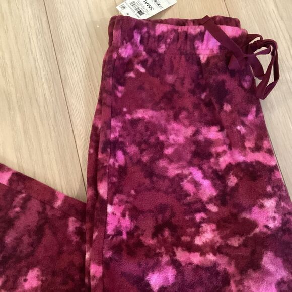 NWT Jenni Brand Pinks and Wines Straight Leg  Fleece Long PJ Pants Multi Size - Picture 7 of 13